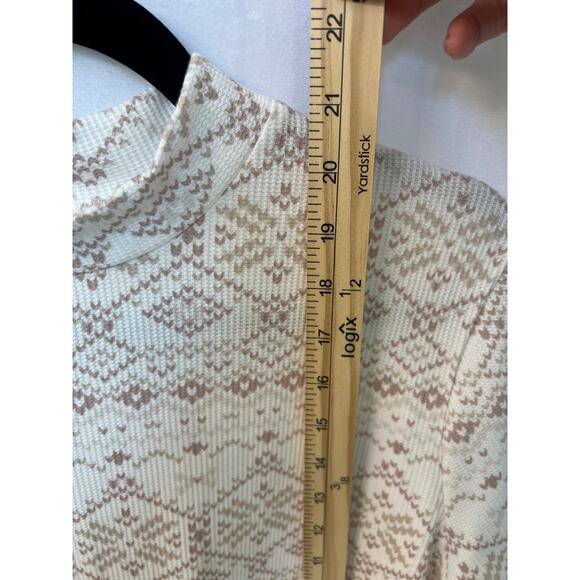 Gilly Hicks XXL Long Sleeve Fair‎ Isle Thermal Cropped Top - Picture 10 of 11